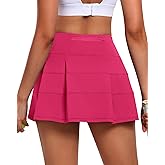 JoyGirl Womens Tennis Skirt with Shorts Pleated Golf Skirt High Waist Pickleball Skirts Athletic Skorts with Pockets