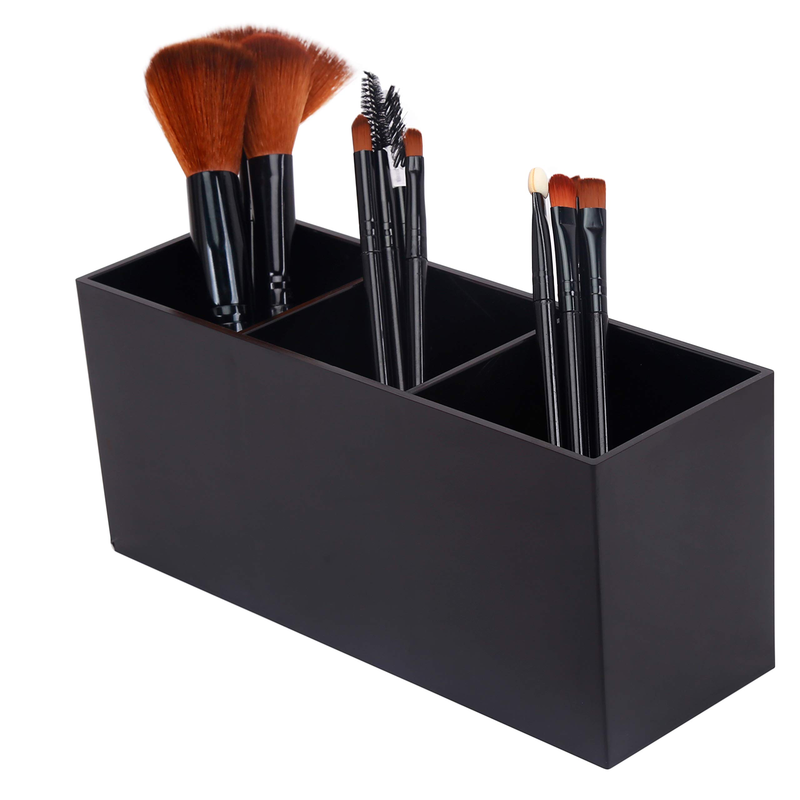 Makeup Brush Holder Organizer, 3 Slot Make Up Brush Holder Cup, Makeup