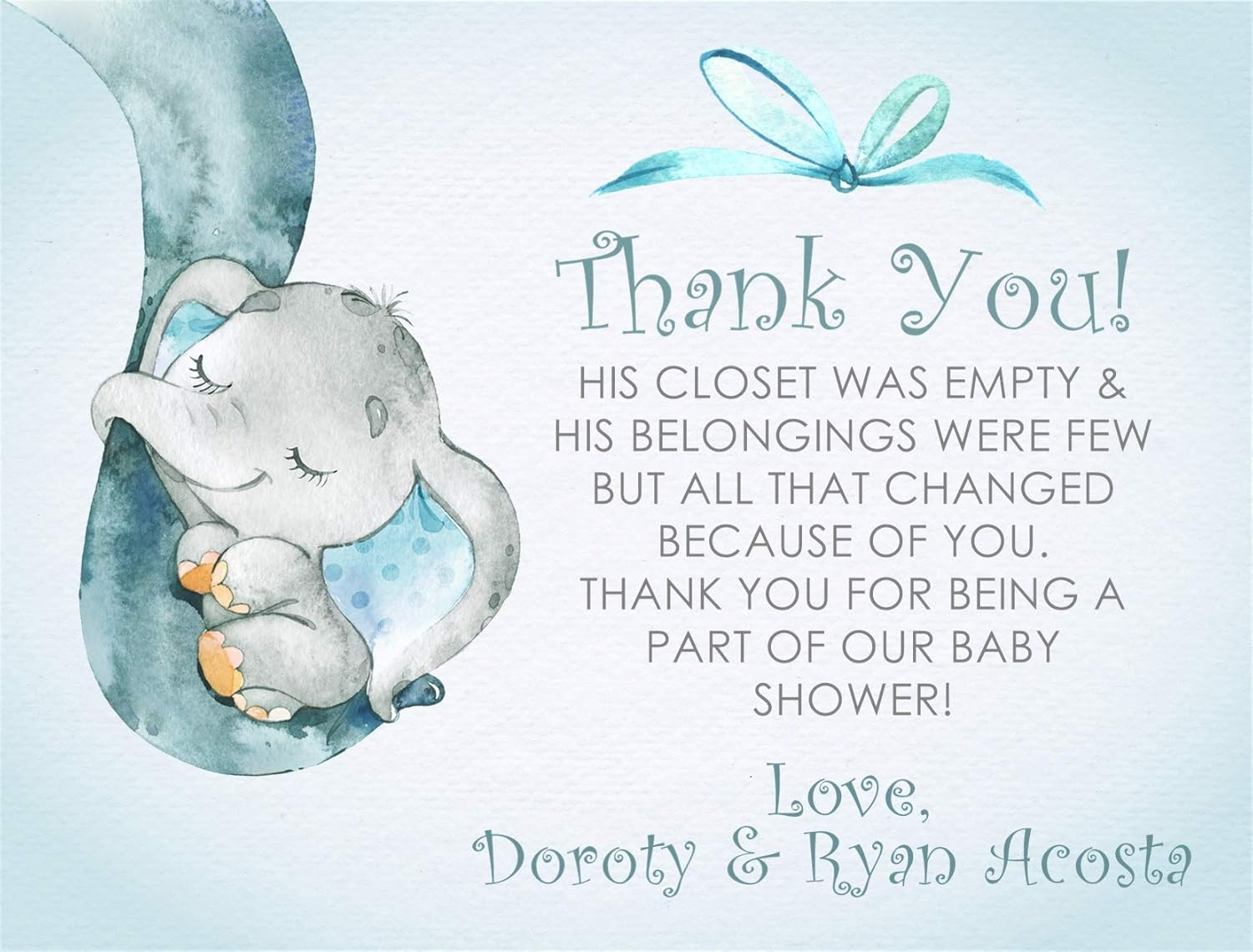 thank you for coming to our baby shower