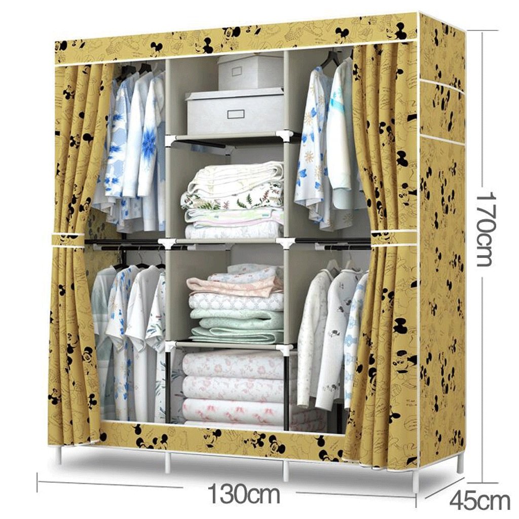 Canvas Wardrobe Fhk Simple Wardrobe Cloth Wardrobe Steel Pipe