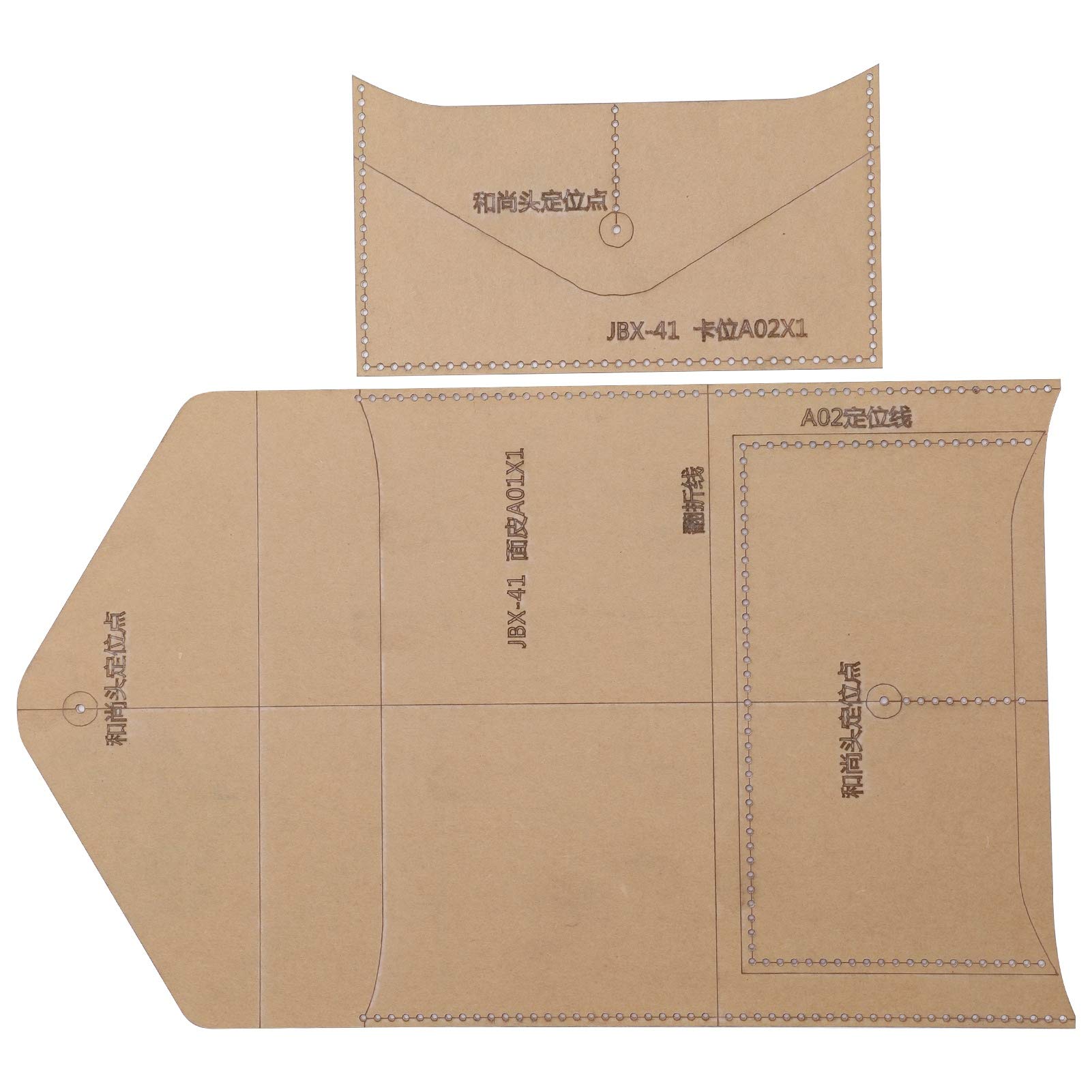 Acrylic DIY Template Envelope Bag Template Leather Wallet Pattern Set Making Stencil Kit for DIY Leather Craft Tool