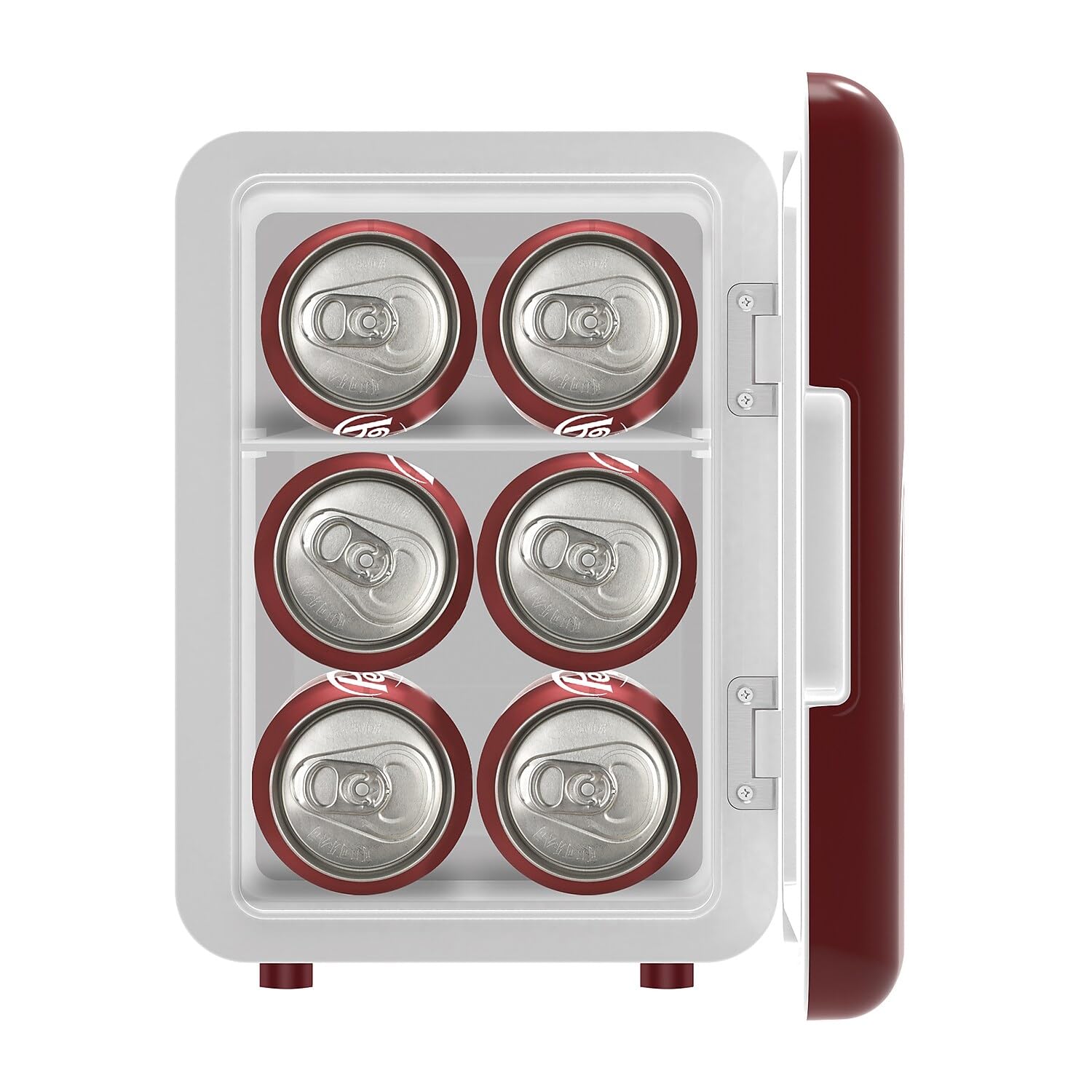 MIS153DRP Dr. Pepper Retro Mini Portable Compact Personal Fridge Cooler, 4 Liter Capacity, 6 Cans, Makeup, Skincare, Freon-Free & Eco Friendly, Maroon