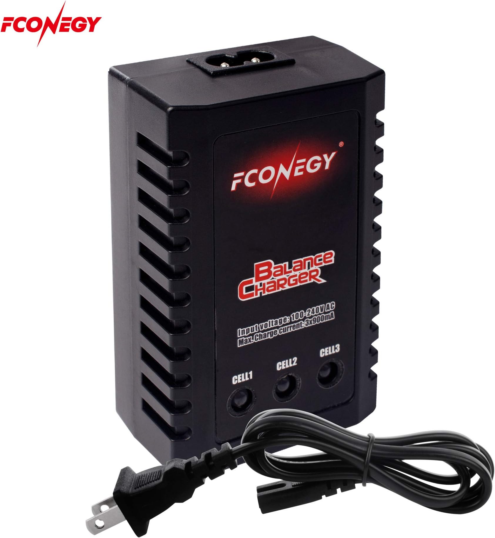 FCONEGY B3 Lipo Battery Charger 10W for 7.4V-11.1V Lipo Batteries Balancer Charger for 2S/3S RC Battery/Airsoft Gun Battery
