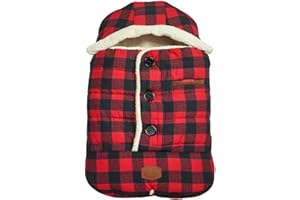 JJ Cole Bundle Me Winter Baby Bunting Bag and Car Seat Cover? Urban ? Buffalo Plaid? Weather Resistant Baby Carrier Cover ? Winter Baby Essentials
