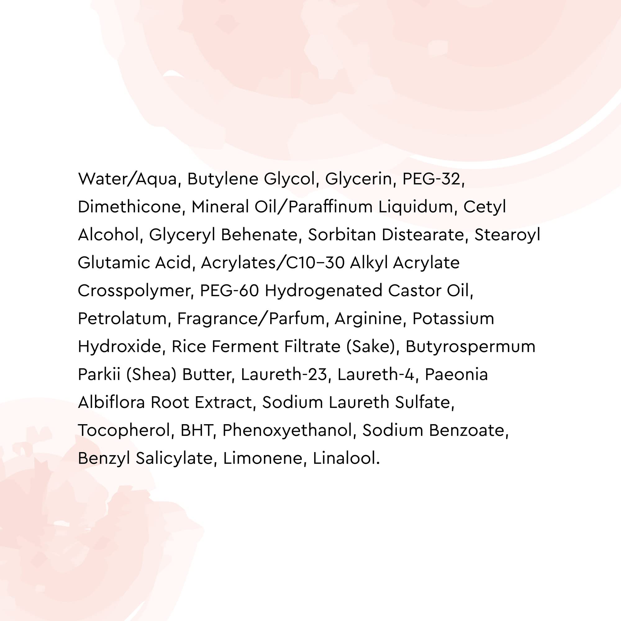 MyKirei by KAO Soothing Peony Milky Lotion, Peony Extract and Rice Water, Sustainable Bottle, with Reusable Decorative Lotion Dispenser 11.5 FL OZ