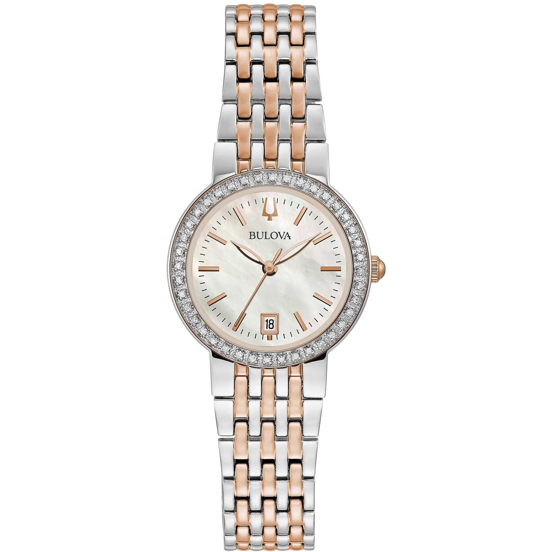 Bulova Women's Analogue Quartz Watch with Silver Strap 98R280