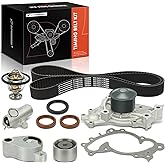 A-Premium Engine Timing Belt Kit with Water Pump Tensioner | Compatible with Toyota Camry Highlander Sienna Solara 2002-2007 Lexus RX330 ES330 ES300 V6 3.0 3.3L DOHC