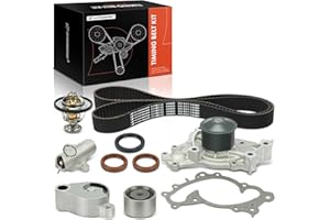A-Premium Timing Belt Kit with Water Pump Thermostat Tensioner Compatible with Toyota Camry Highlander Sienna Solara 2002-200