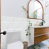 Fantasnight White Tile Stickers 30x15cm 12Pcs Peel and Stick Waterproof view 6