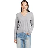 Solova Move Women’s Relaxed Fit V Neck Sweater – Soft Cashmere Blend Long Sleeve Pullover Knit