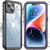 SPIDERCASE for iPhone 14 Case Waterproof, Built-in Lens & Screen Protector, Full Heavy Duty Protection, 12FT Military Shockproof, Dustproof, Anti-Scratched Phone Case,Purple
