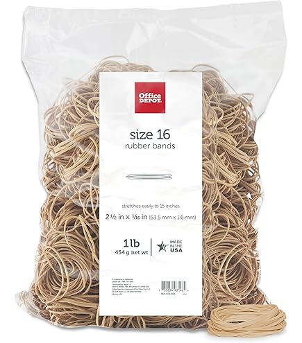Amazon.com: Office Depot Rubber Bands, #19, 3 1/2in. x 1/16in., 1