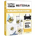 BetterSub Sublimation Paper Heat Transfer Paper 110 Sheets A4 Size 8.5" x 11" for EPSON HP Canon Inkjet Printer with Sublimat