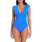 Bleu Rod Beattie Ring Me Up Cap Sleeve One-Piece 14, Aegean Blue