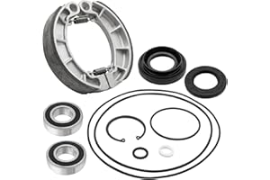 JAVIK Rear Brake Drum Bearing Seals Shoes Kit for Honda Rancher 350 400 Foreman 400 450 O.E.M# 91057-HA0-681 91252-HM7-003 06