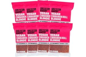 GREYSTON BAKERY Vegan Cinnamon Roll Blondie- Coffee Cake Topped with Cinnamon & Sugar - Gourmet Food Gift - Preservative Free & Certified Kosher - Pack of 8 Individually Wrapped 2.5 oz - Delicious, Fresh Baked Snacks