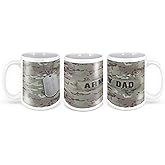 Grubby Garb Army Dad I Love My Soldier (11oz. Dad) Novelty Coffee Mugs, Great Gift Cup Idea for Any Occasion Such as Father's Day, Christmas, Birthday, Valentine's Day, etc