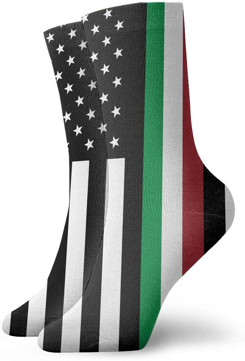 Italy Flag Stars Casual Crew Socks Breathable Athletic Ankle Running