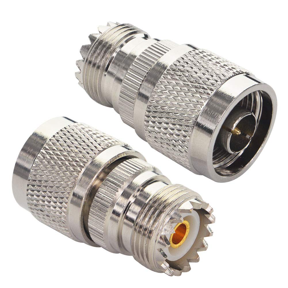 Boobrie N Type Male to SO239 UHF Female RF Adapter N Type Male to PL259 UHF Female Connector UHF SO239 to N Type Connector for Antenna Wireless LAN Devices WiFi Radio Coaxial Extension Cable 2 Pack