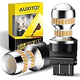 AUXITO LED Turn Signal Bulb 3157 LED Bulbs Amber Yellow 400% Brighter 3156 3457A 4057 4157 LED Bulb for Front Rear Turn Signa