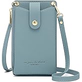 Womens Cellphone Crossbody Bag Small Light Leather Shoulder Purse Handbag Card Wallet Lanyard Case Girls Satchel Pouch