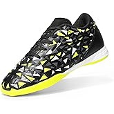 DREAM PAIRS Boys Girls Indoor Sneakers Lace Up Sport Athletic Casual IC Youth Futsal Football Soccer Shoes for Little/Big Kid