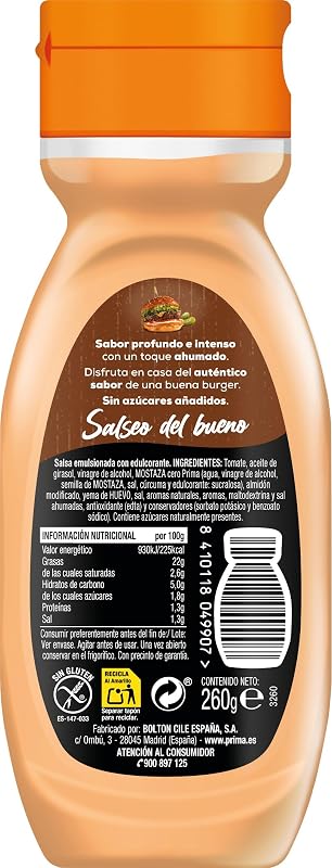 Zero Molho de Hambúrguer, sem açúcares adicionados, 260 g