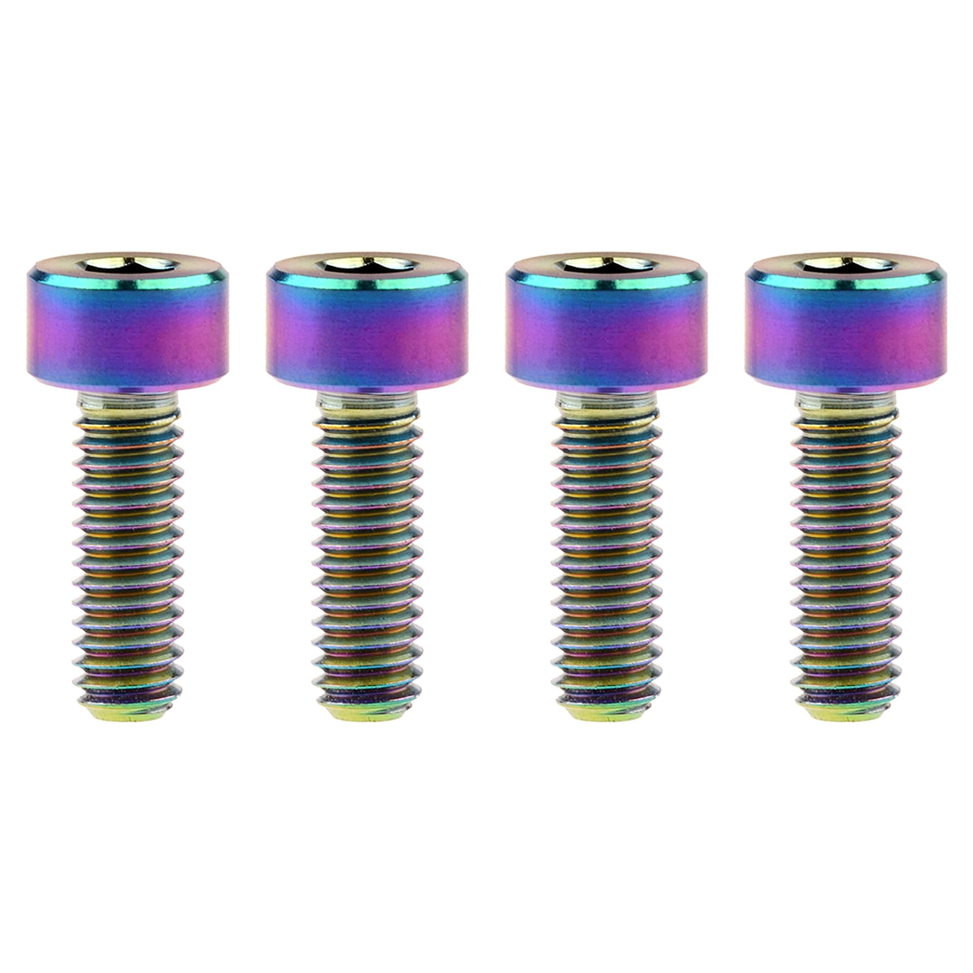 Photo 1 of Wanyifa Titanium Cap Allen Socket Head Bolts M4 10 12 15mm Screw Pack of 4 (M4x15mm, Multicolored)