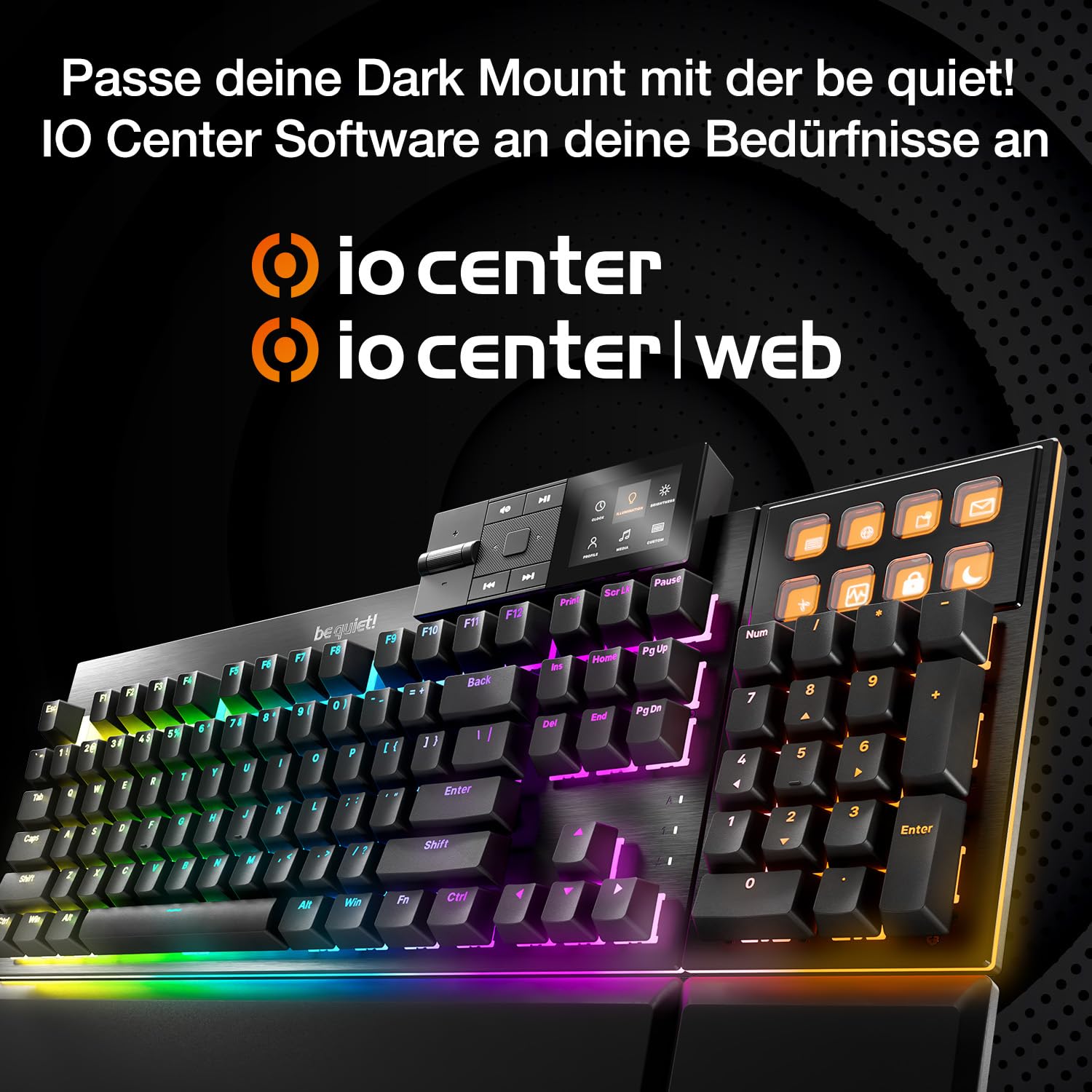 be quiet! Dark Mount Silent Linear DE ISO Gaming Tastatur, 8 Display-Caps 8