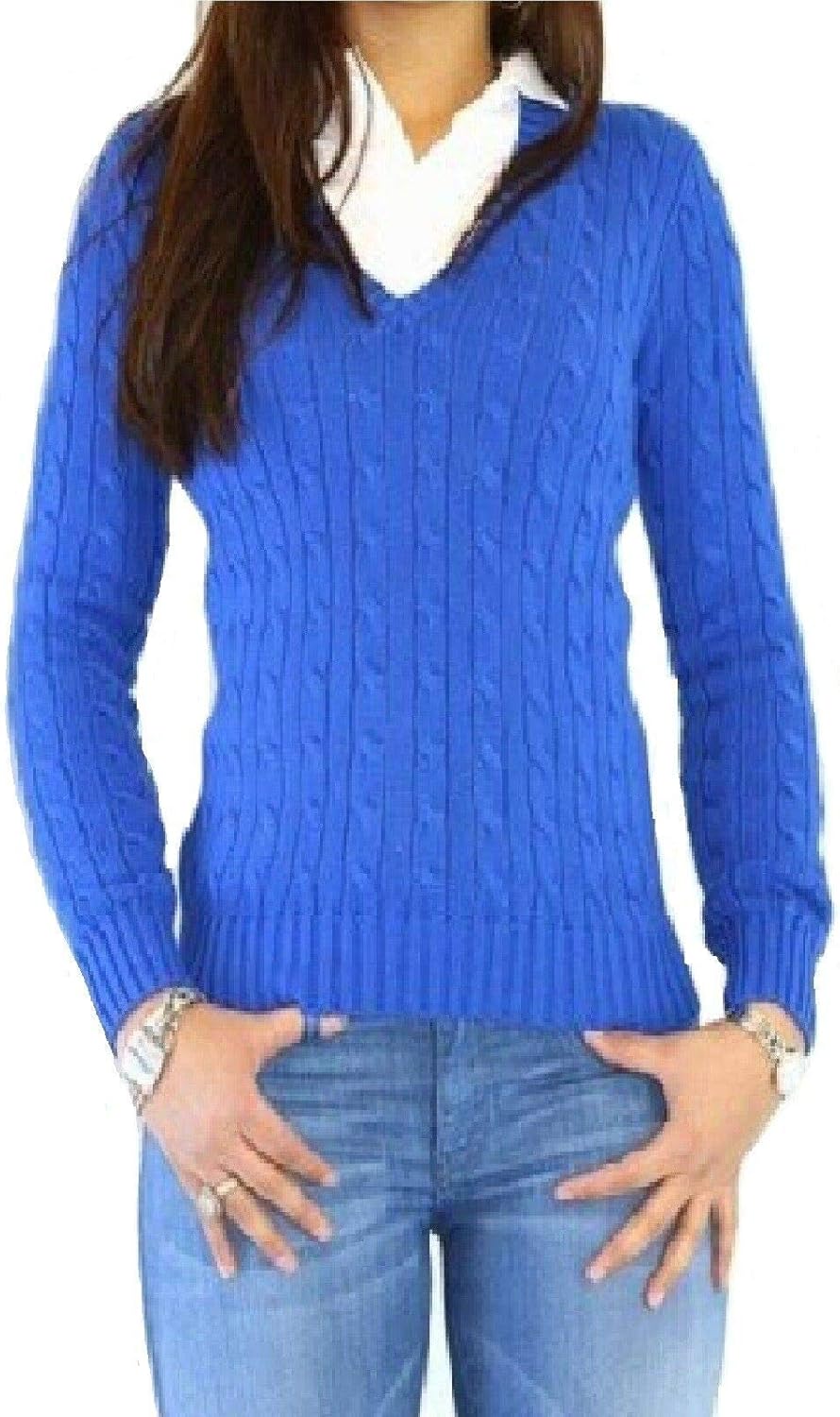 pullover damen königsblau
