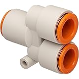 SMC KQ2U07-00A PBT Push-to-Connect Tube Fitting, Union Wye, 1/4" Tube OD (Pack of 10)