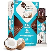 NuGo Slim, Toasted Coconut, 16g Vegan Protein Bar, Gluten Free, 24 ct