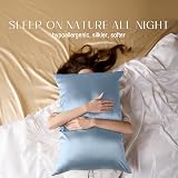 ZIMASILK 100% Mulberry Silk Pillowcase 600 Thread Count 50x75 cm Light Blue view 3