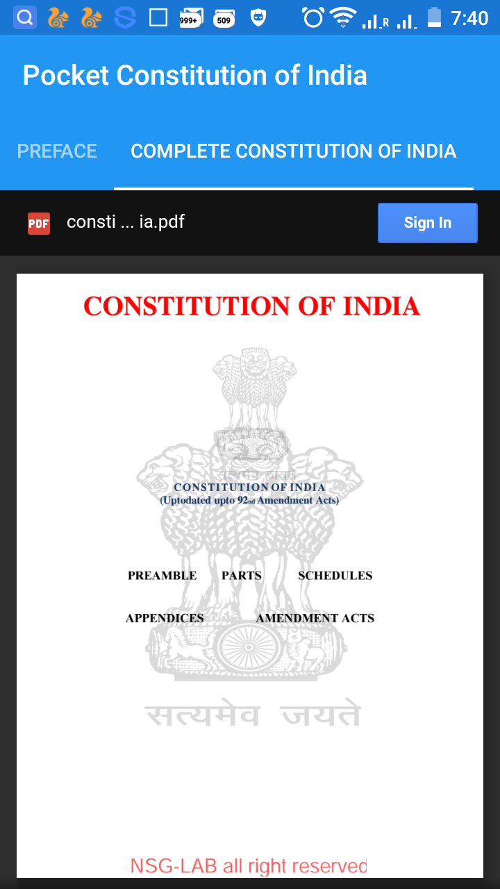 Pocket Constitution of for Android