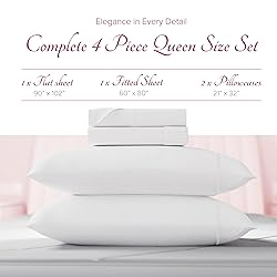 Carressa Linen 100% Egyptian Cotton Queen Sheet Set