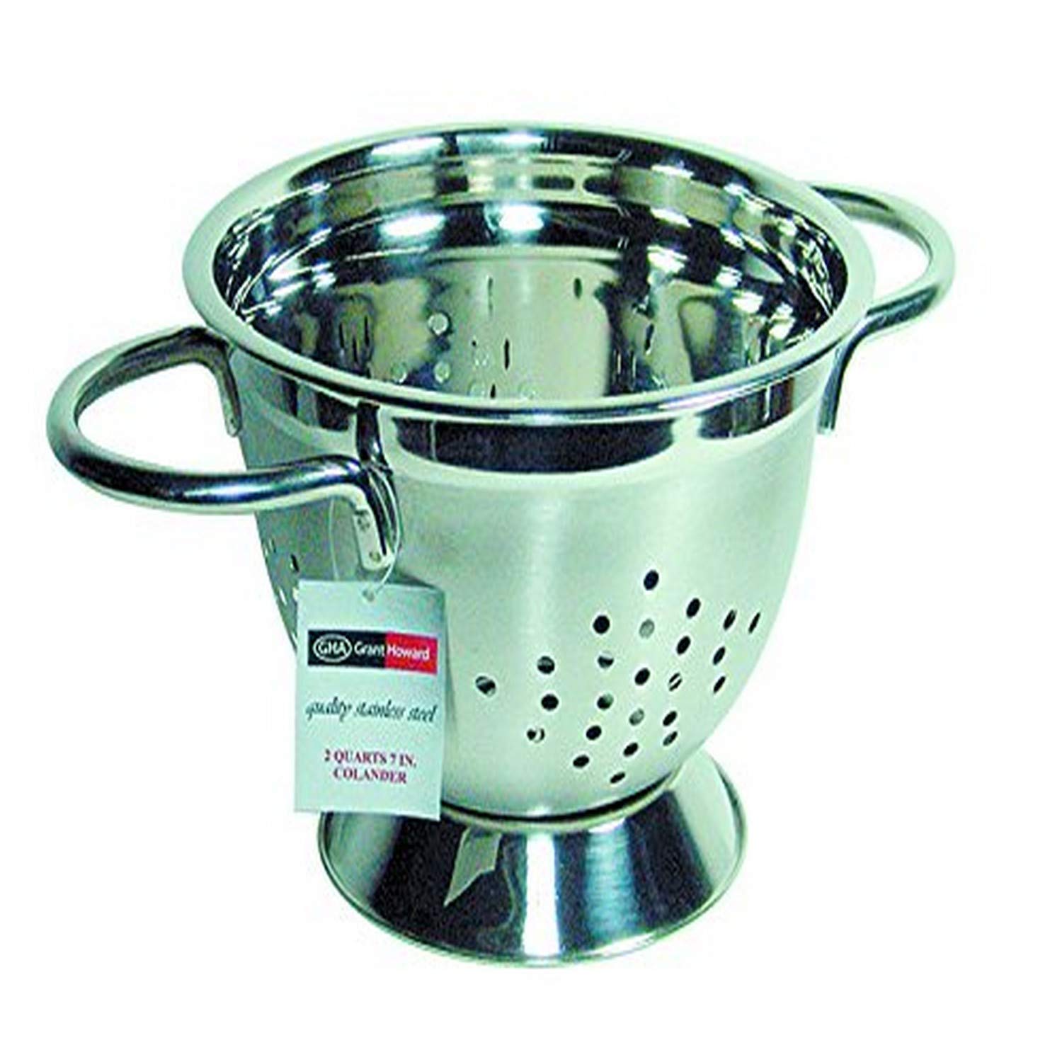 Grant Howard Stainless Steel Elegant Small Colander, 7", Silver