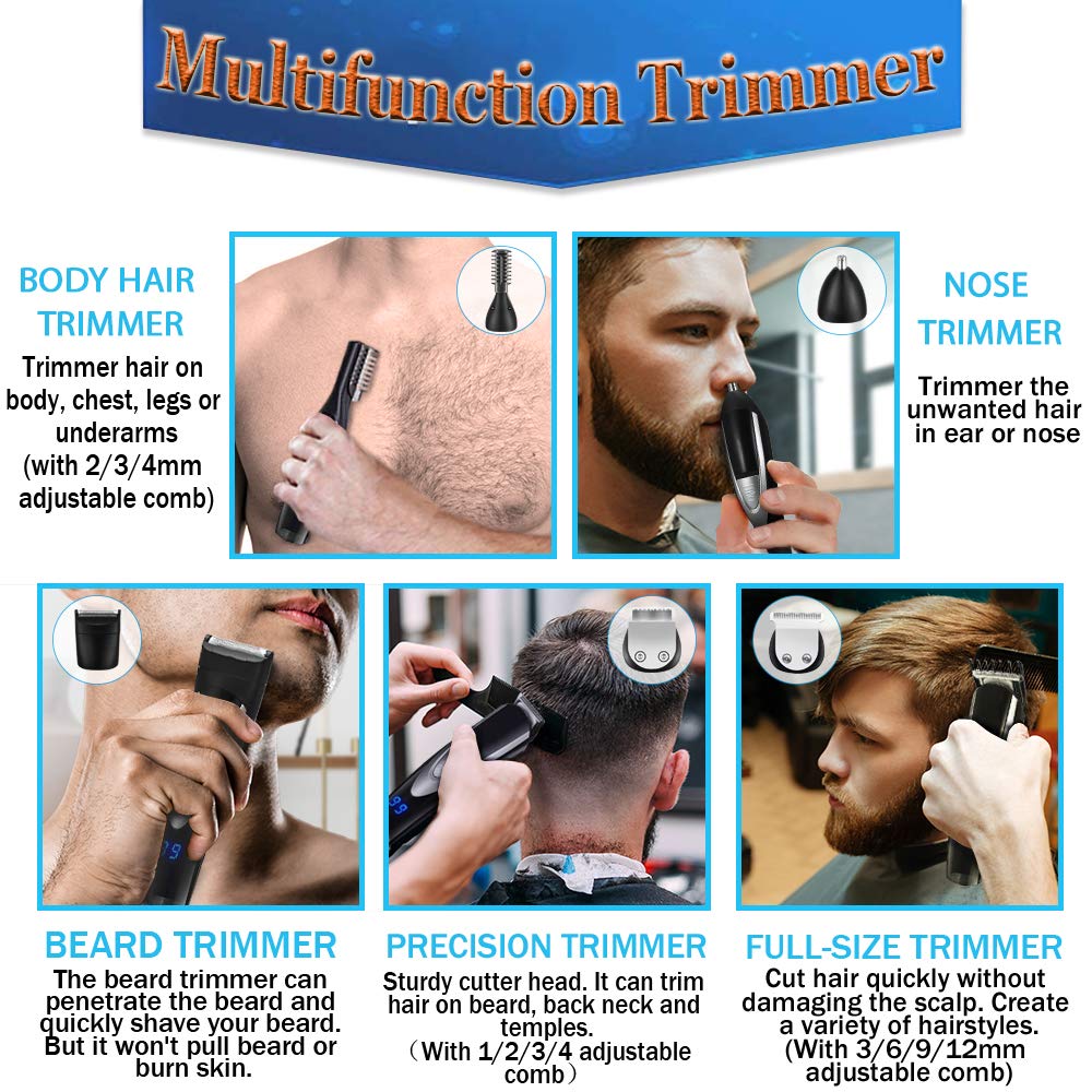 Amazon Com Dikaneo Beard Trimmer Hair Clipper Kit For Men 10 In