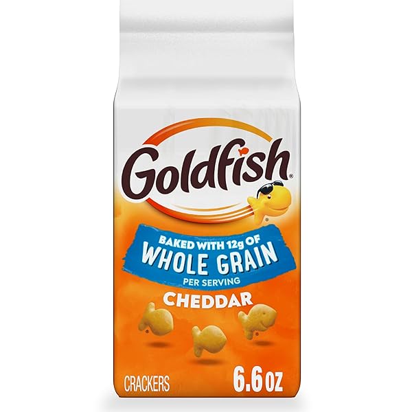 GOLDFISH BAKED WITH WHOLE GRAIN CHEDDAR CHEESE CRACKERS,...