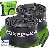 Hydencamm 2/4 Pack 20/26x2.125/2.20/2.25/2.30/2.35/2.40 Bike Tube, 35mm AV | 2 Tire Levers, Butyl Rubber 20/26x2.40 Tube, 20/26x2.125 Bike Inner Tube for MTB/City, Mountain Bike