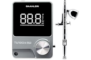 Gaahleri Airbrush Kit, Turbox mini Kit with GHAD-39, Dual-Action Airbrush & Air Compressor with 18 Gear Air Control, Ultra-Qu