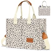 Canvas Tote Bag for Women with Pockets Crossbody Bag Tote Shoulder Handbags Casual Work Bags Everything Tote Bag