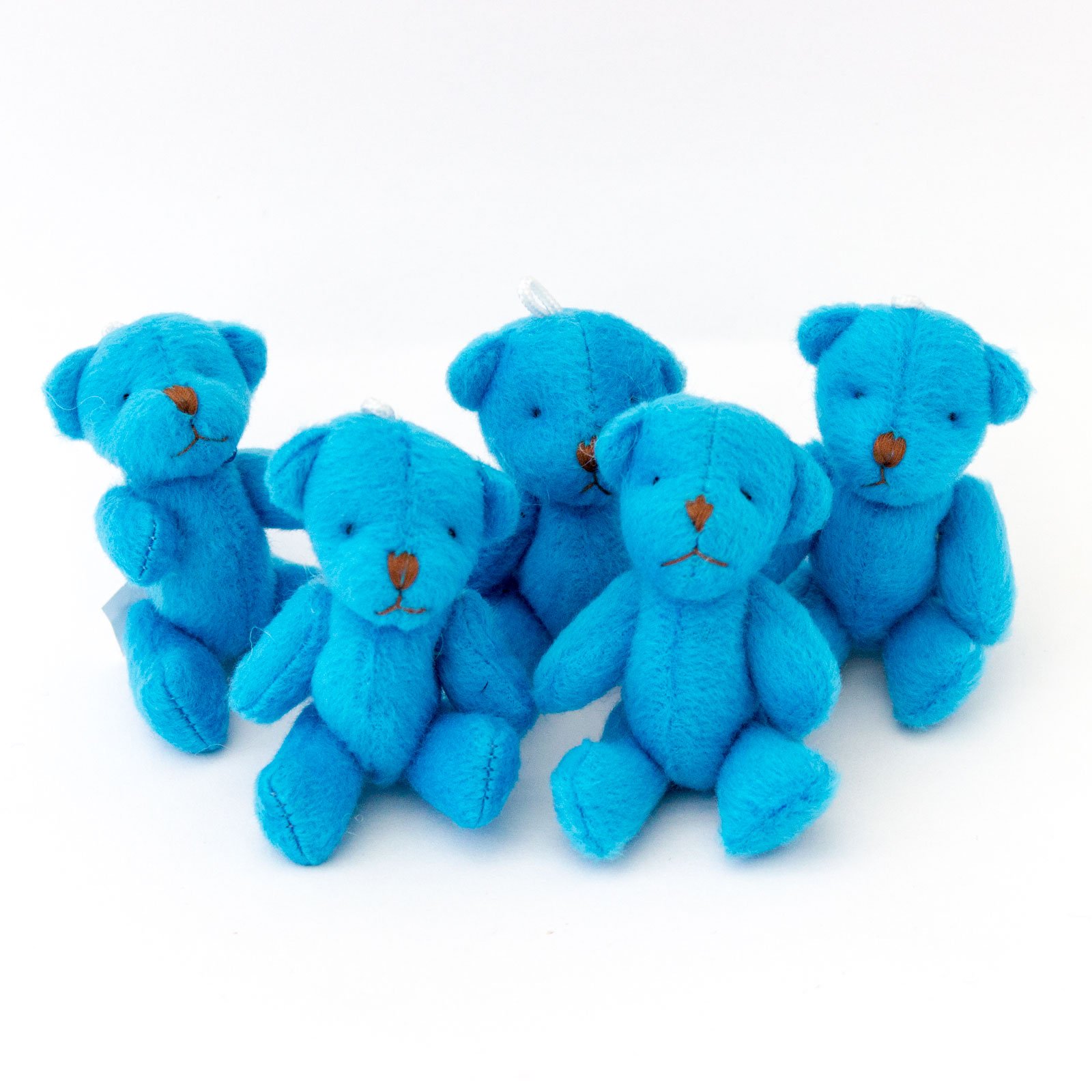 NEW 6 X Little BLUE Teddy Bear - Cute Soft Cuddly - Gift Present Birthday Xmas