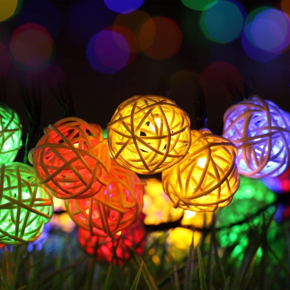 LightsGoal Solar String Lights, Globe Moroccan Ball Lights , 20ft 30 LED 2 Modes Fairy Orb Lantern Lighting for Outdoor, Gardens, Homes, Wedding, Christmas Party, Waterproof