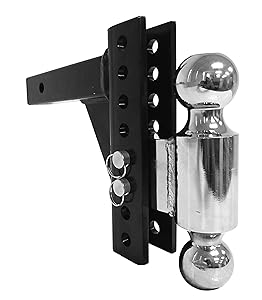 MaxxHaul 70380 Black/Chrome Adjust Dual Ball Mount