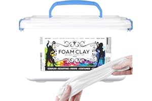 Pixiss White Modeling Foam Clay - Premium White Foam Air Dry Clay Cosplay Foam for Costumes, 1500 Gram Sculpting Clay for Cra