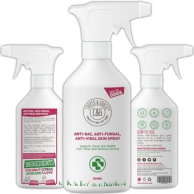 C&G Pets Dog Itch Relief Spray 500ML Antibacterial Antifungal & Antiviral
