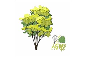 XMZZMX Shadow Trees Plant Metal Cutting Dies for Card Making, Paper Embossing Die Cuts Kit Templates, Storage Pockets Supplies, Photo Frame Album DIY Scrapbooking Stencils Sets