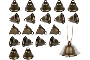 DS. DISTINCTIVE STYLE 20Pcs Bronze Jingle Bells Mini Bells for Crafts Christmas Craft Bells for Christmas Tree Decor, Copper Bells