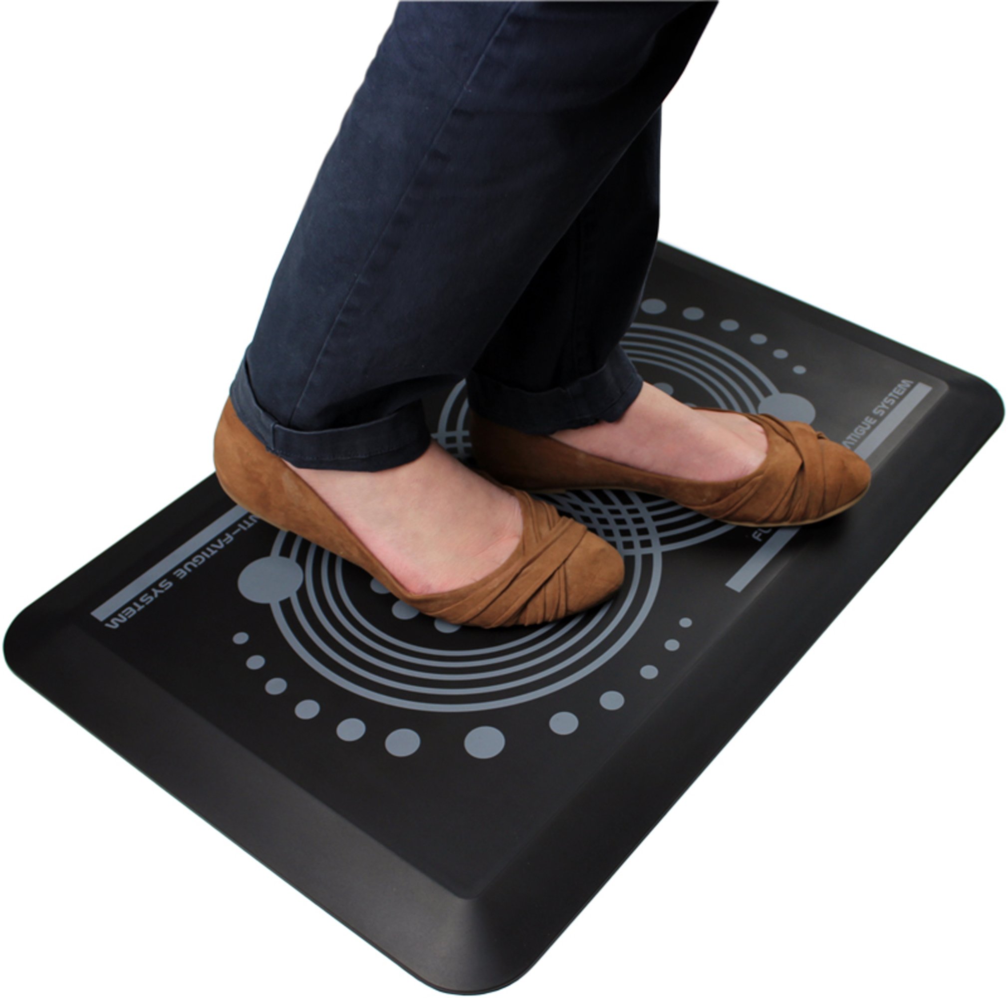 AFS-TEX® 2000 Black Active Anti-Fatigue Standing Desk Mat - 40 x 60cm