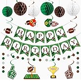 Football Party Decorations Football Hanging Swirl Decorations Football Football Birthday Banner Honeycomb Balls Circle Dots Garland for Football Season Game Day Tailgate Party Home Decor Supplies